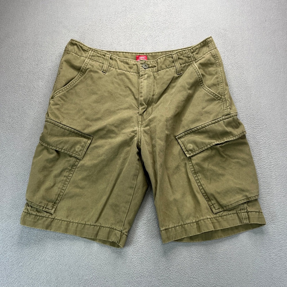 Levi's XX Cargo Shorts Mens 34 (FIT 32) Green Cotton Relaxed Fit Utility Casual